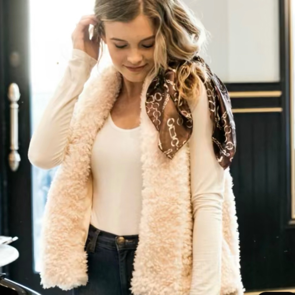 Pink Faux Fur Vest